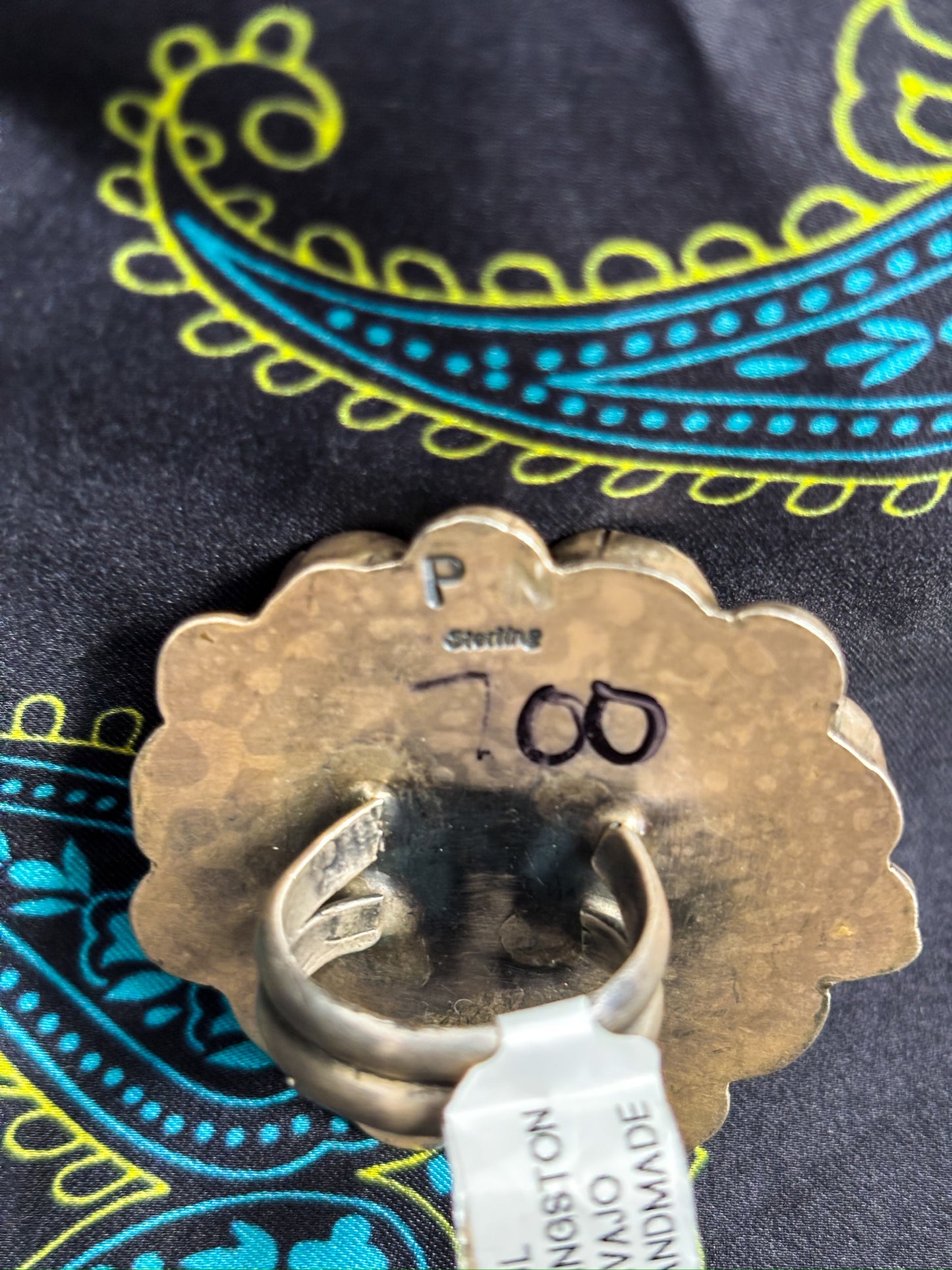 Mercury Dime and Egyptian Turquoise Ring