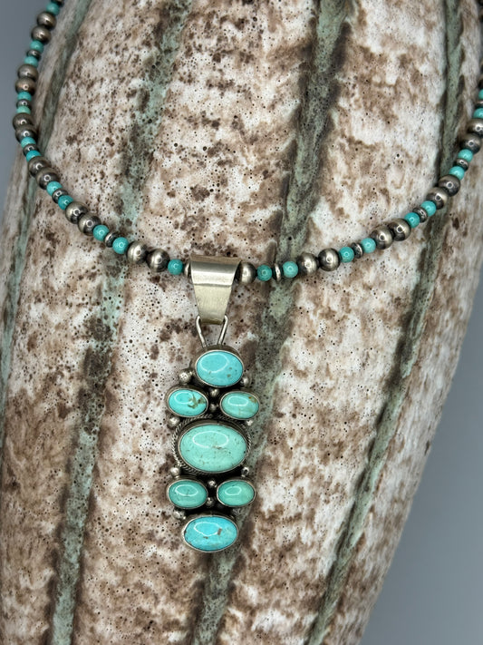 Turquoise and Pearls with Turquoise Pendant