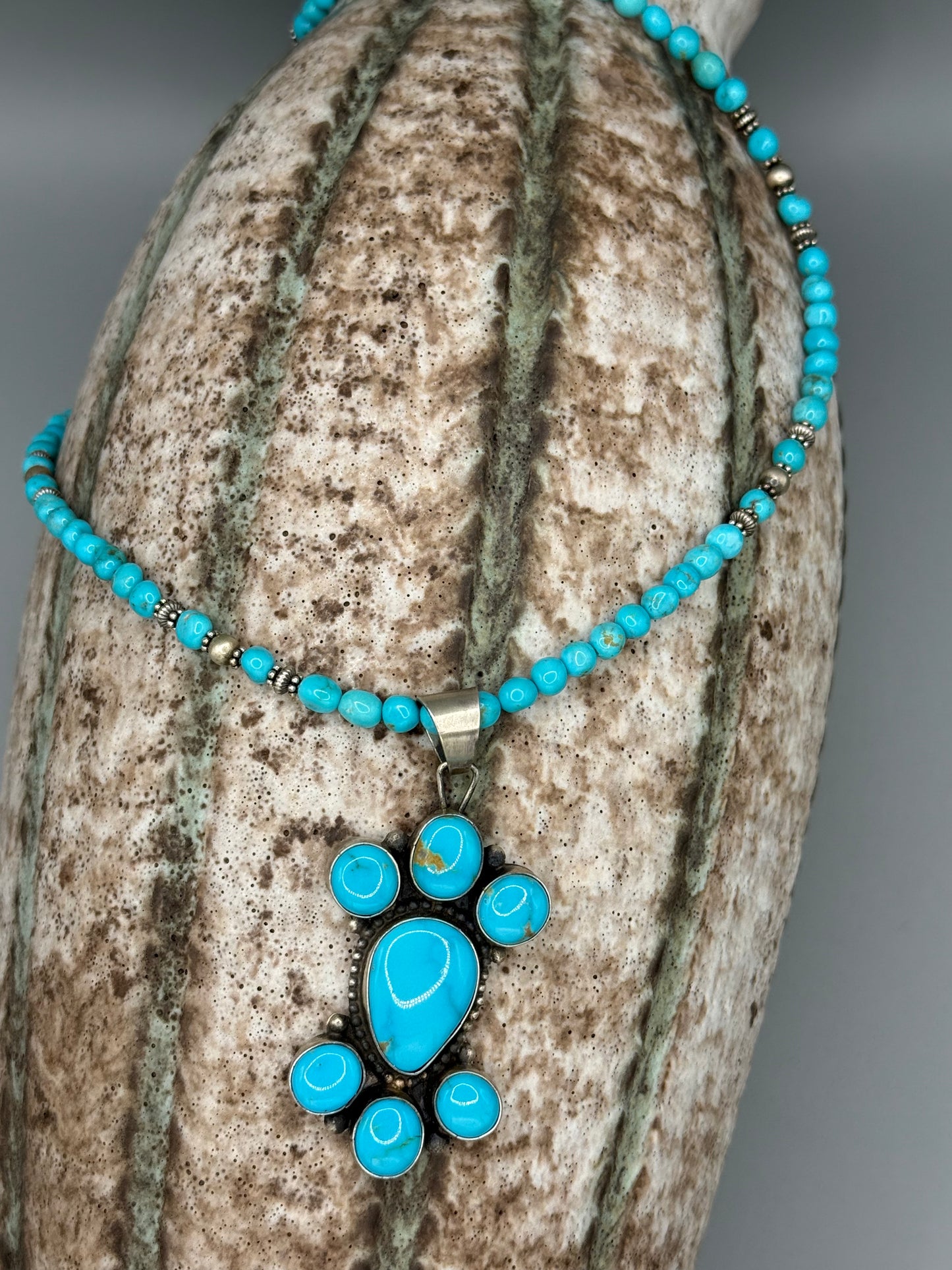 Turquoise Pendant on Turquoise Beads
